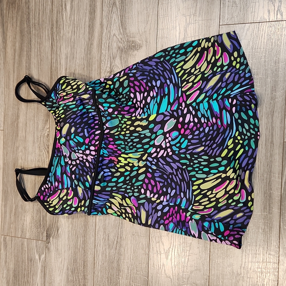 EUC Great Lengths Women's sz 16 One piece Swimsuit w/built in bra